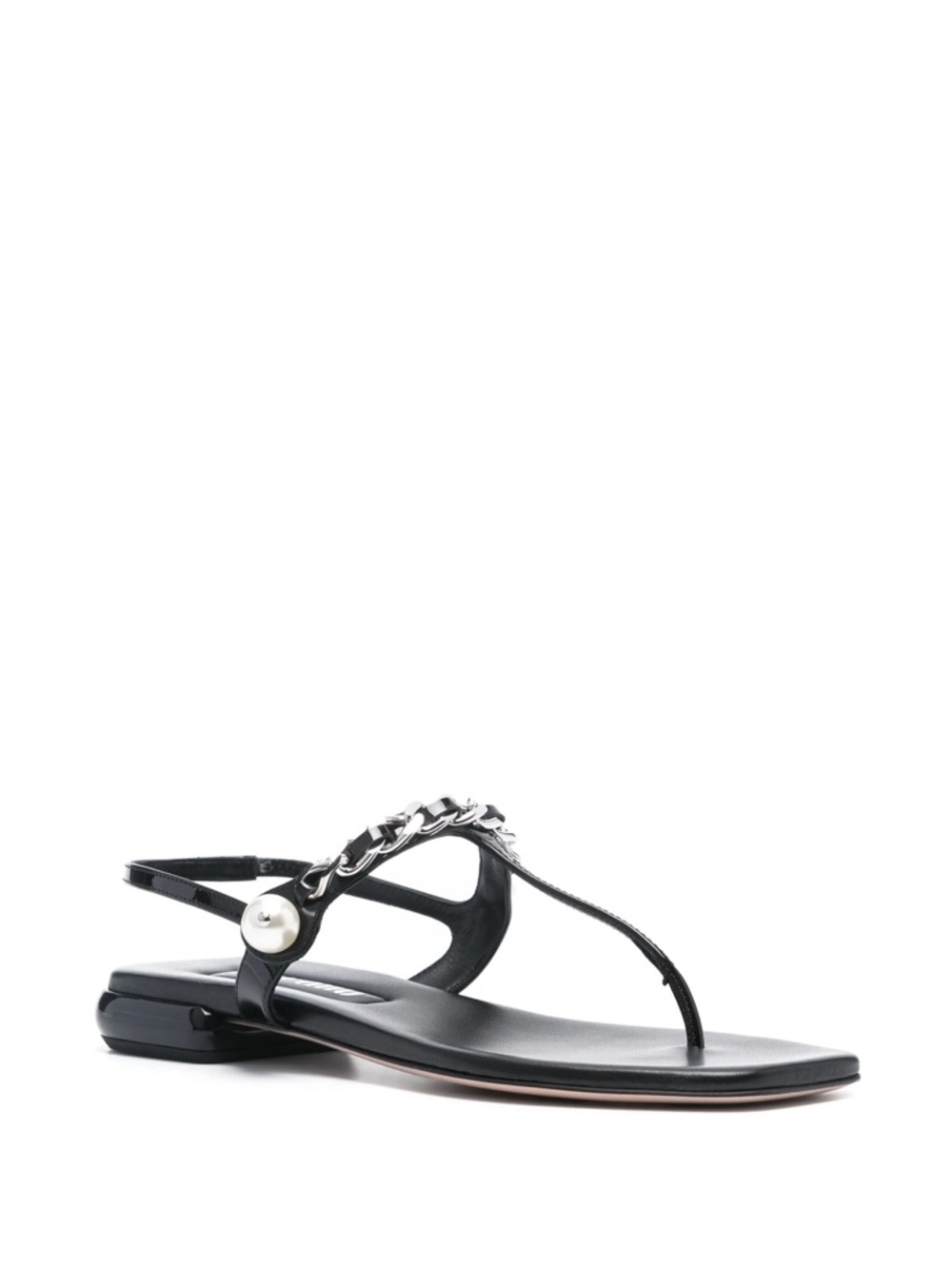 Miu Miu Pearl Chain Thong Sandals - Picture 15 of 16